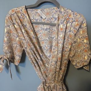 Gold Zsa Zsa Wrap Dress, US 10